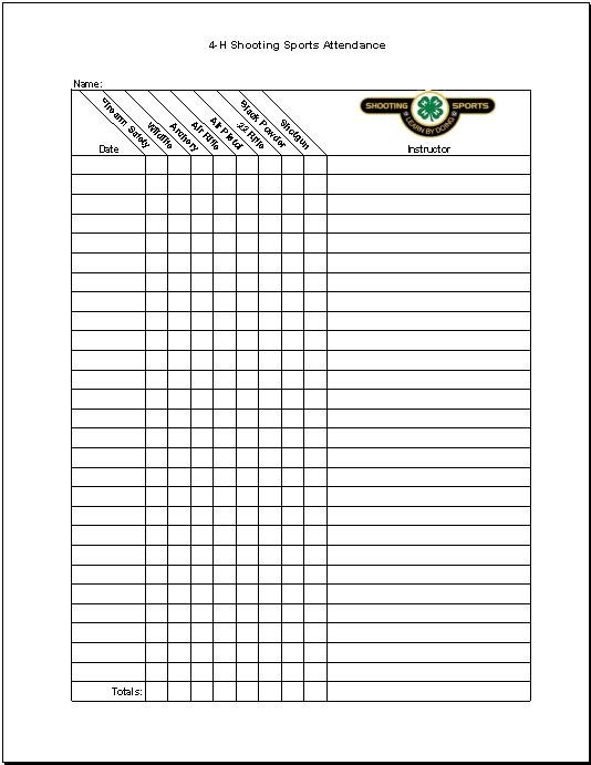 Diy Attendance Chart